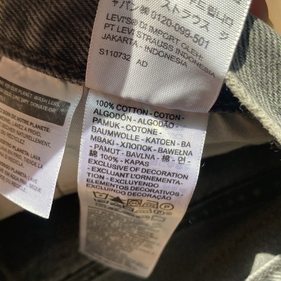 Levi’s distressed high rise 501 jean cotton denim short cutoff vibe 31 - Picture 17 of 17